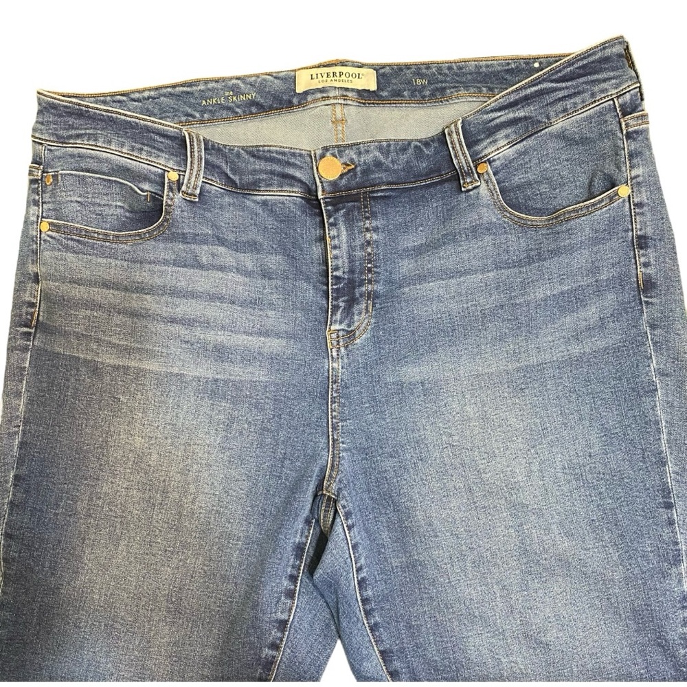 Liverpool Jeans Company Women's Medium Blue Ankle Skinny Jeans